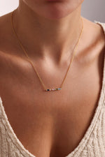 Personalized Baguette Birthstone Necklace