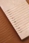 Personalized Baguette Birthstone Necklace