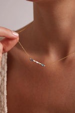 Personalized Baguette Birthstone Necklace