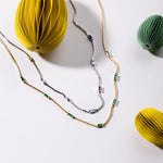 Baguette Birthstone Necklace