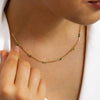 Baguette Birthstone Necklace