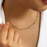 Baguette Birthstone Necklace