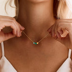 Three Birthstone Custom Necklace