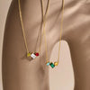 Three Birthstone Custom Necklace