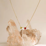 Three Birthstone Custom Necklace