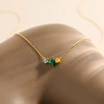 Three Birthstone Custom Necklace