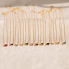 Dainty Baguette Birthstone Necklace