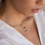 Dainty Baguette Birthstone Necklace