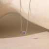Dainty Baguette Birthstone Necklace