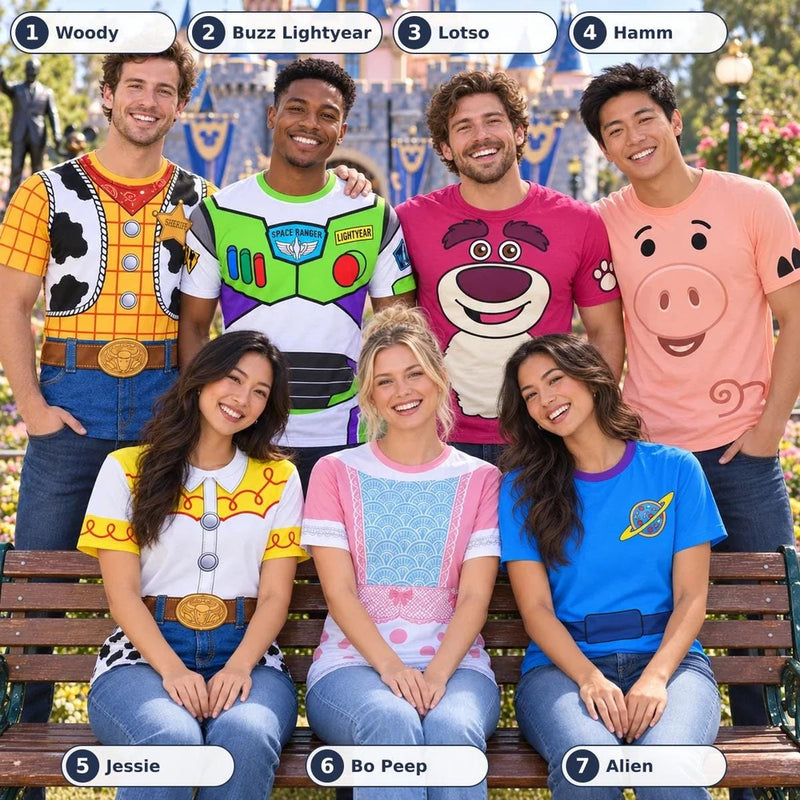 Toy Story Character Halloween Group T-Shirt