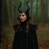 Gothic Feather Cape And Horn Set