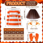 Jecery Halloween Orange Costume Set