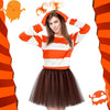 Jecery Halloween Orange Costume Set