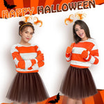 Jecery Halloween Orange Costume Set