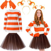 Jecery Halloween Orange Costume Set