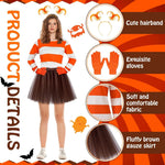 Jecery Halloween Orange Costume Set