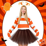 Jecery Halloween Orange Costume Set