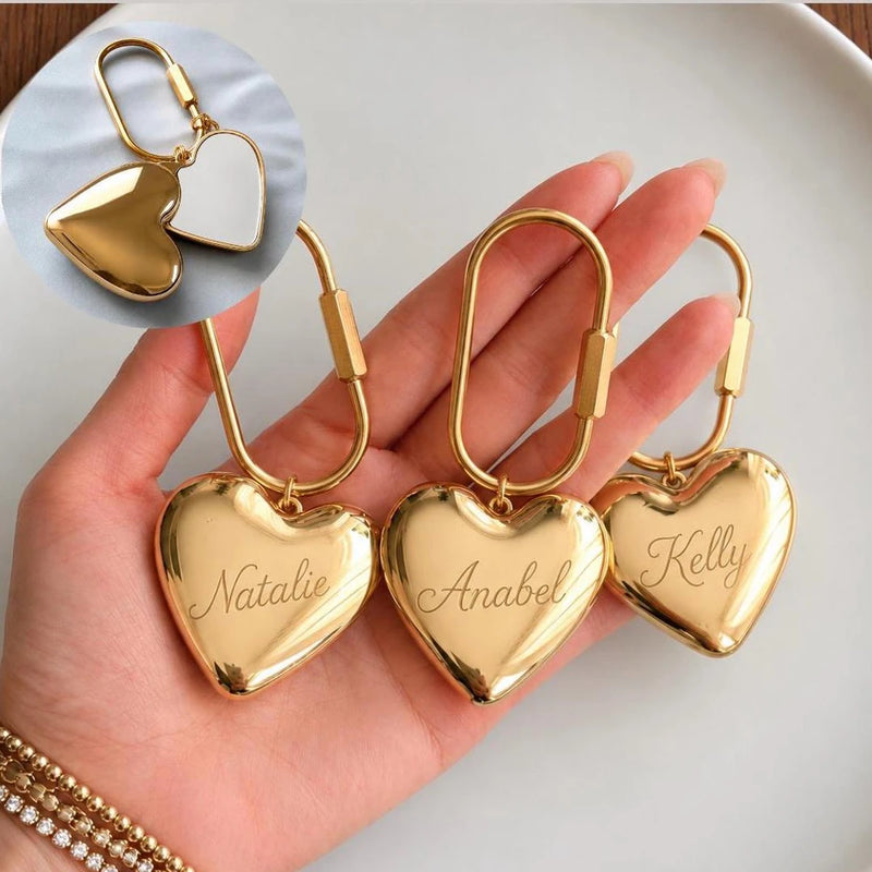 Personalized Heart Compact Mirror