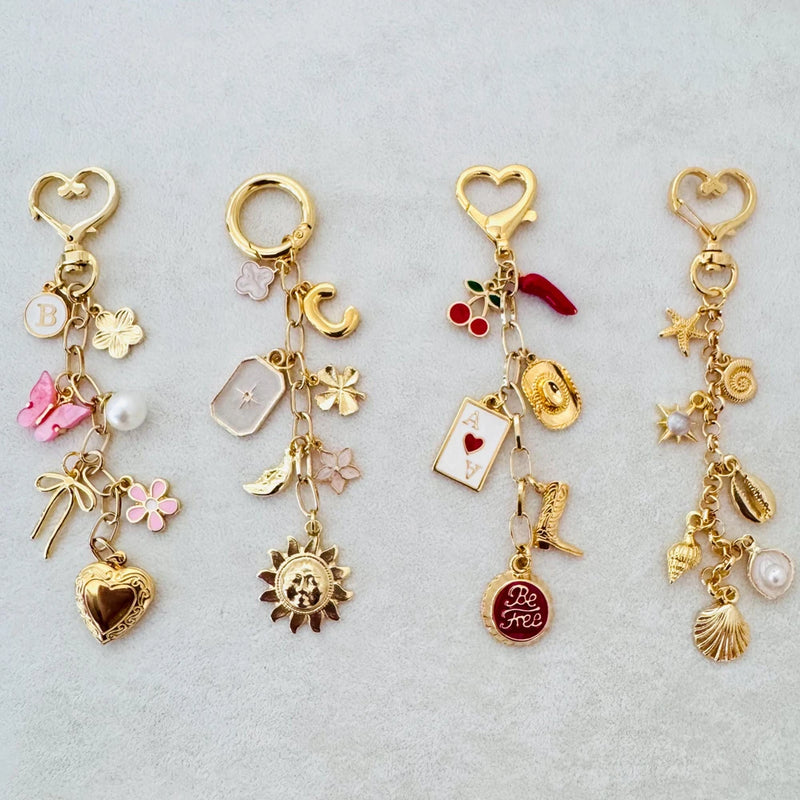 Custom Gold Bag Charm Keychain