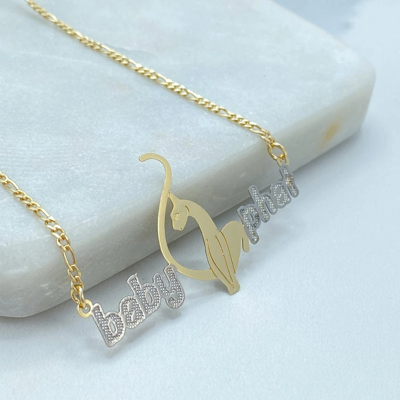 Two Tone Figaro Necklace