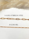 Gold Sacred Heart Sword Charm Necklace