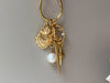 Gold Sacred Heart Sword Charm Necklace