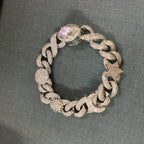 Hip-hop zircon-encrusted sun, star and eye necklace