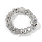 Hip-hop zircon-encrusted sun, star and eye necklace